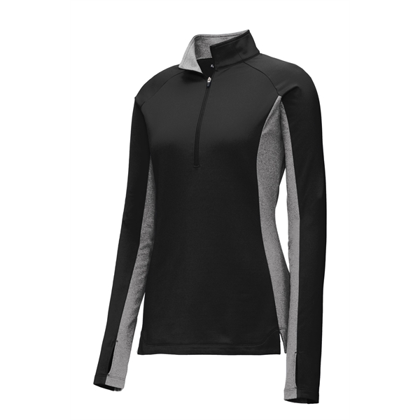 Sport-Tek Ladies Sport-Wick Stretch Contrast 1/2-Zip Pull...... from ASI 84863 SanMar