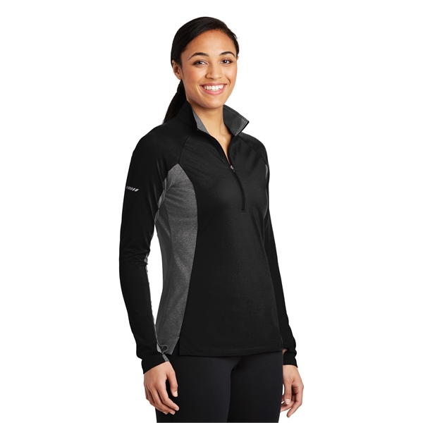 Sport-Tek Ladies Sport-Wick Stretch Contrast 1/2-Zip Pull...... from ASI 84863 SanMar