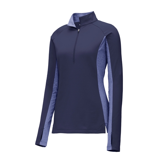 Sport-Tek Ladies Sport-Wick Stretch Contrast 1/2-Zip Pull...... from ASI 84863 SanMar