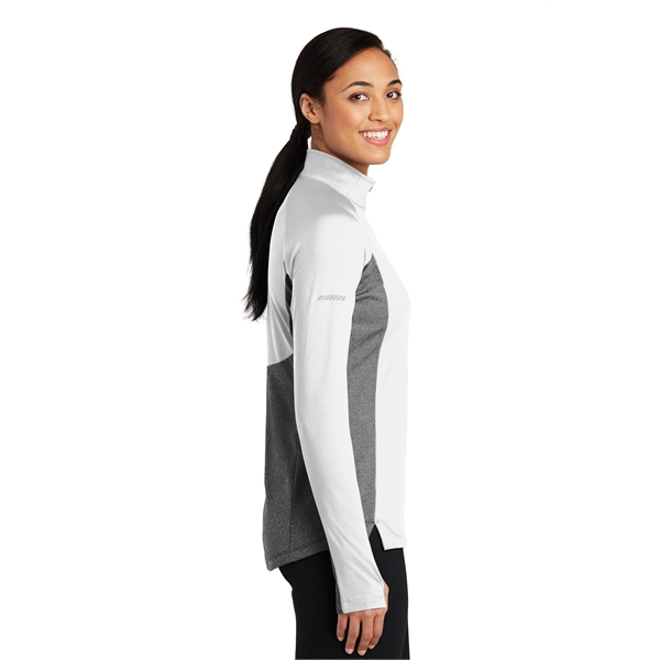 Sport-Tek Ladies Sport-Wick Stretch Contrast 1/2-Zip Pull...... from ASI 84863 SanMar
