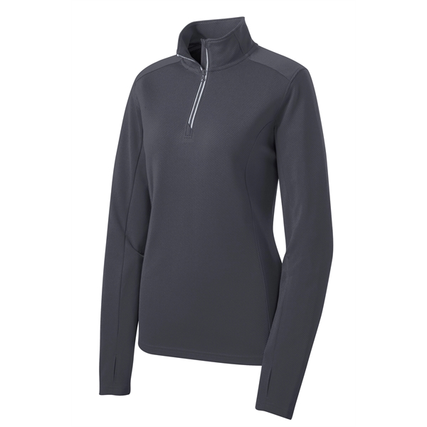 Sport-Tek Ladies Sport-Wick Textured 1/4-Zip Pullover.... from ASI 84863 SanMar