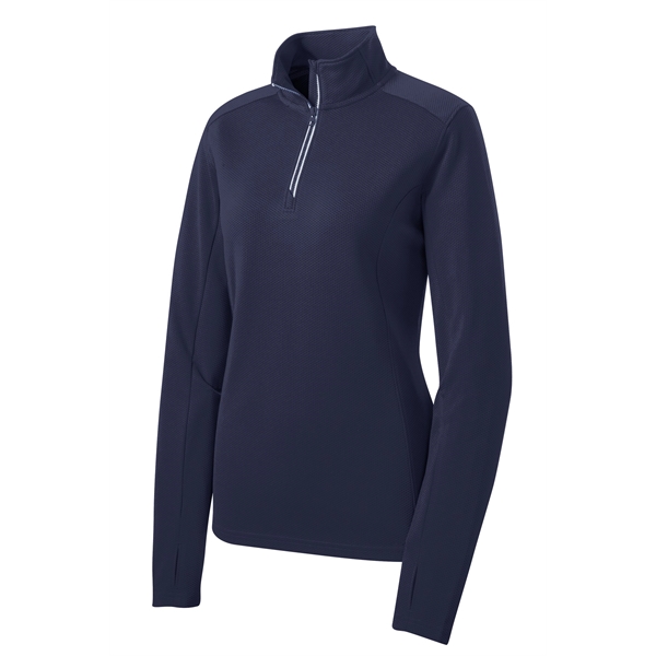 Sport-Tek Ladies Sport-Wick Textured 1/4-Zip Pullover.... from ASI 84863 SanMar