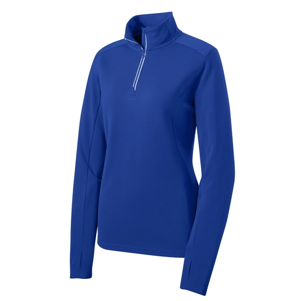 Sport-Tek Ladies Sport-Wick Textured 1/4-Zip Pullover.... from ASI 84863 SanMar