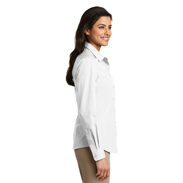 Port Authority Ladies Long Sleeve Carefree Poplin Shirt.... from ASI 84863 SanMar