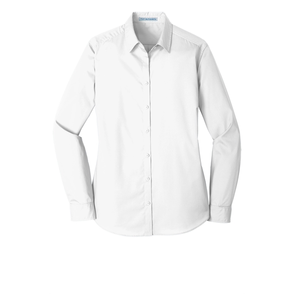 Port Authority Ladies Long Sleeve Carefree Poplin Shirt.... from ASI 84863 SanMar