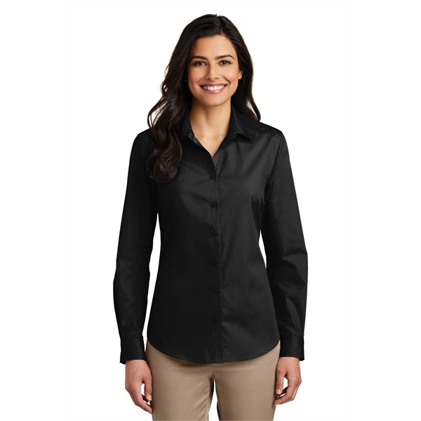Port Authority Ladies Long Sleeve Carefree Poplin Shirt.... from ASI 84863 SanMar