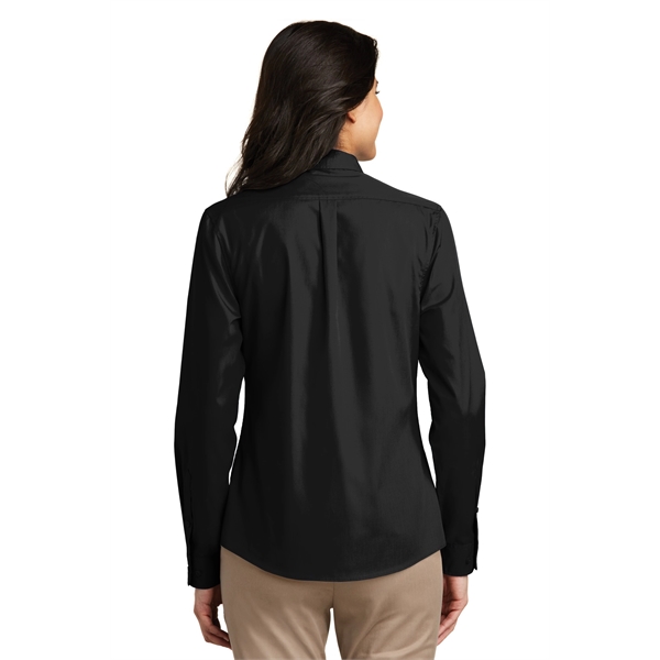 Port Authority Ladies Long Sleeve Carefree Poplin Shirt.... from ASI 84863 SanMar