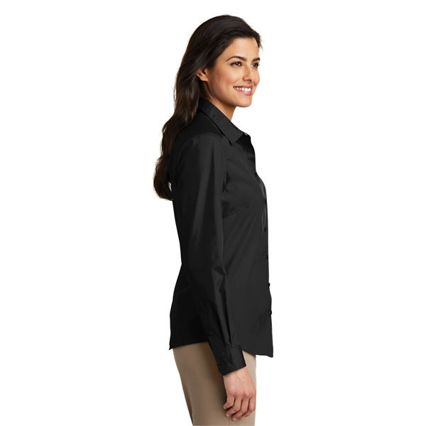 Port Authority Ladies Long Sleeve Carefree Poplin Shirt.... from ASI 84863 SanMar