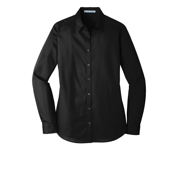 Port Authority Ladies Long Sleeve Carefree Poplin Shirt.... from ASI 84863 SanMar