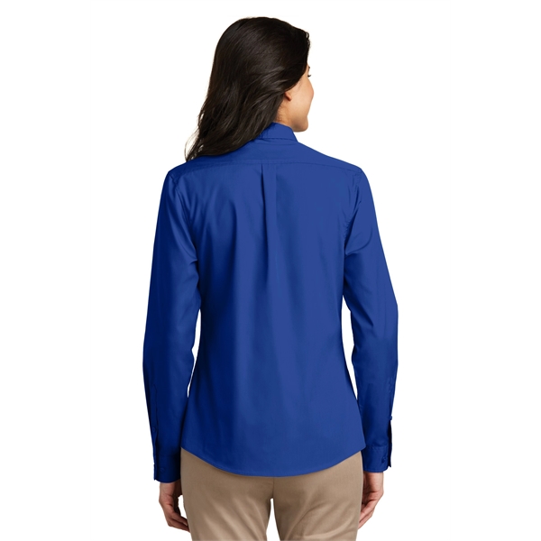 Port Authority Ladies Long Sleeve Carefree Poplin Shirt.... from ASI 84863 SanMar