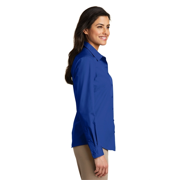 Port Authority Ladies Long Sleeve Carefree Poplin Shirt.... from ASI 84863 SanMar