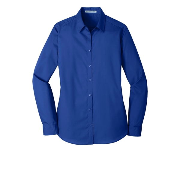 Port Authority Ladies Long Sleeve Carefree Poplin Shirt.... from ASI 84863 SanMar