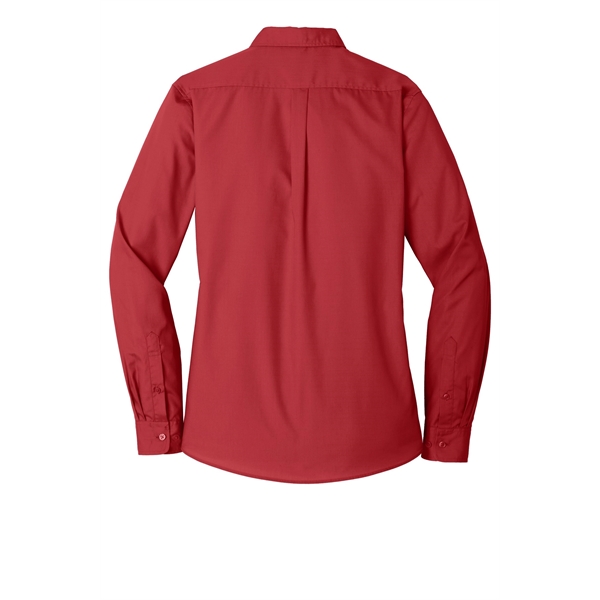 Port Authority Ladies Long Sleeve Carefree Poplin Shirt.... from ASI 84863 SanMar