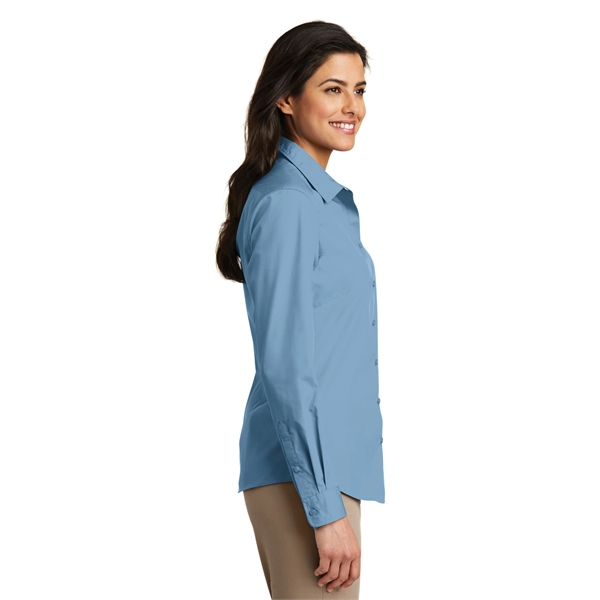 Port Authority Ladies Long Sleeve Carefree Poplin Shirt.... from ASI 84863 SanMar