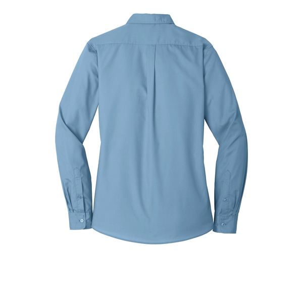 Port Authority Ladies Long Sleeve Carefree Poplin Shirt.... from ASI 84863 SanMar
