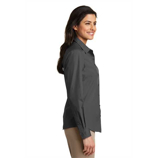 Port Authority Ladies Long Sleeve Carefree Poplin Shirt.... from ASI 84863 SanMar