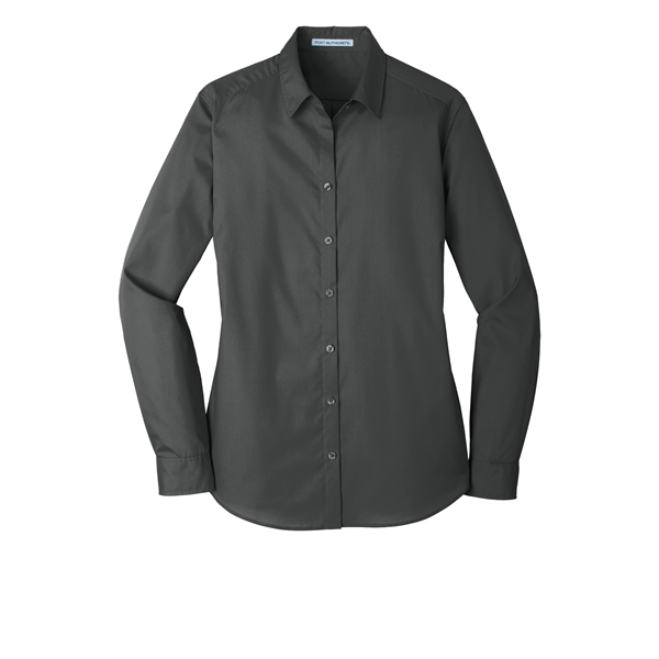 Port Authority Ladies Long Sleeve Carefree Poplin Shirt.... from ASI 84863 SanMar