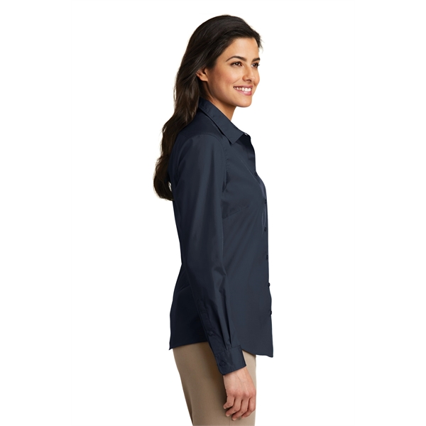 Port Authority Ladies Long Sleeve Carefree Poplin Shirt.... from ASI 84863 SanMar