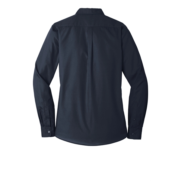 Port Authority Ladies Long Sleeve Carefree Poplin Shirt.... from ASI 84863 SanMar