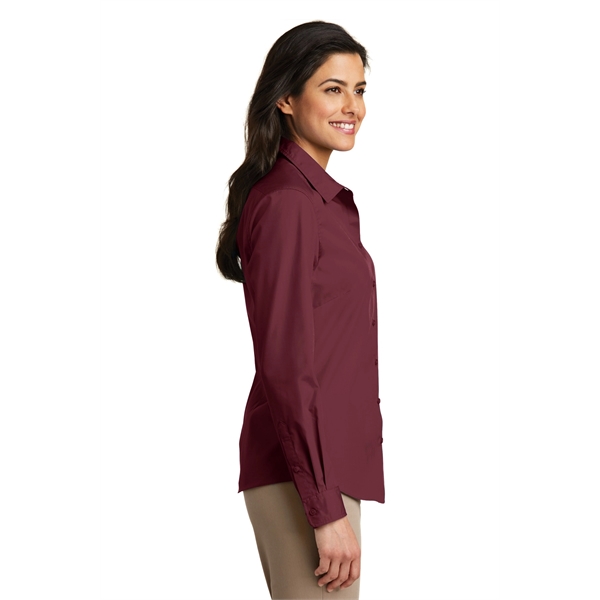 Port Authority Ladies Long Sleeve Carefree Poplin Shirt.... from ASI 84863 SanMar