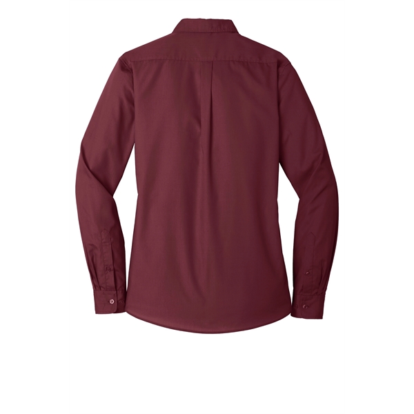 Port Authority Ladies Long Sleeve Carefree Poplin Shirt.... from ASI 84863 SanMar