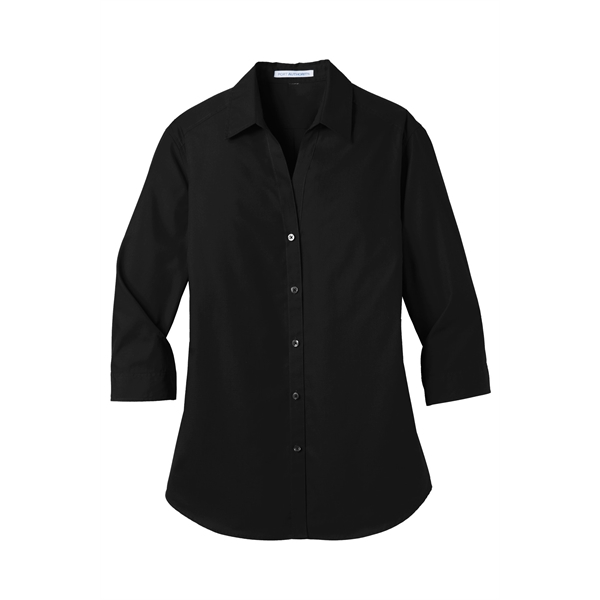 Port Authority Ladies 3/4-Sleeve Carefree Poplin Shirt.... from ASI 84863 SanMar
