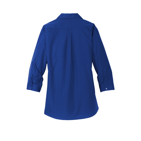 Port Authority Ladies 3/4-Sleeve Carefree Poplin Shirt.... from ASI 84863 SanMar