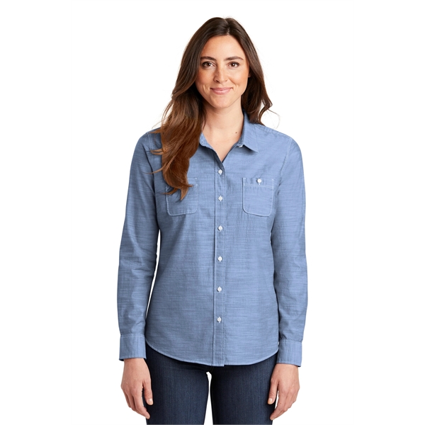 Port Authority Ladies Slub Chambray Shirt.... from ASI 84863 SanMar