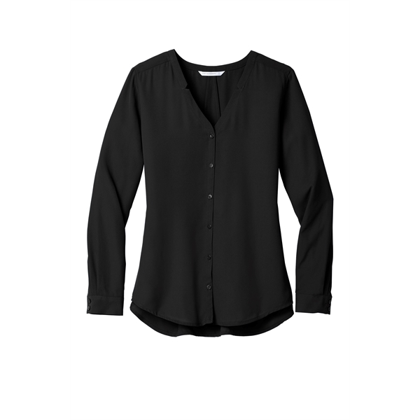 Port Authority Ladies Long Sleeve Button-Front Blouse.... from ASI 84863 SanMar