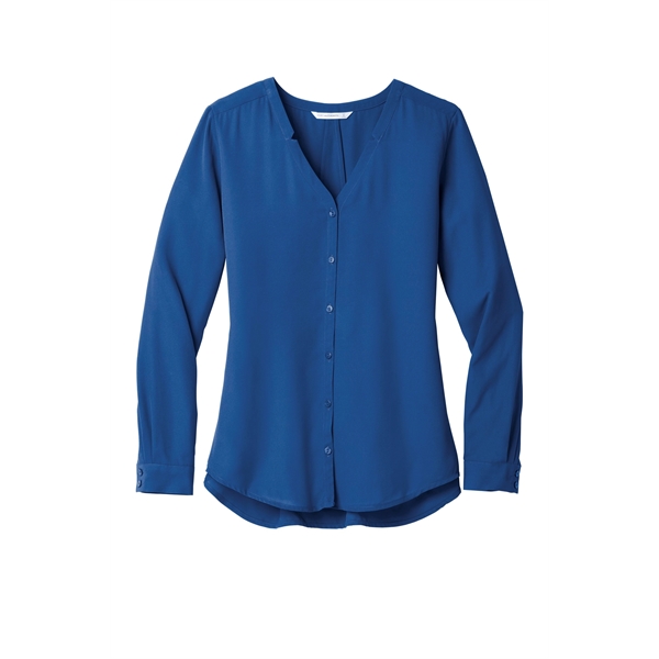 Port Authority Ladies Long Sleeve Button-Front Blouse.... from ASI 84863 SanMar