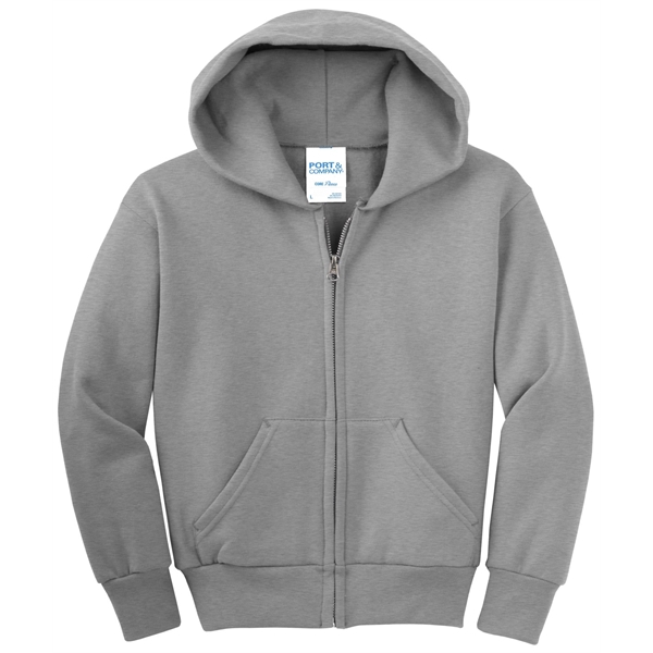 Port & Company - Youth Core Fleece Full-Zip Hooded Sweats...... from ASI 84863 SanMar