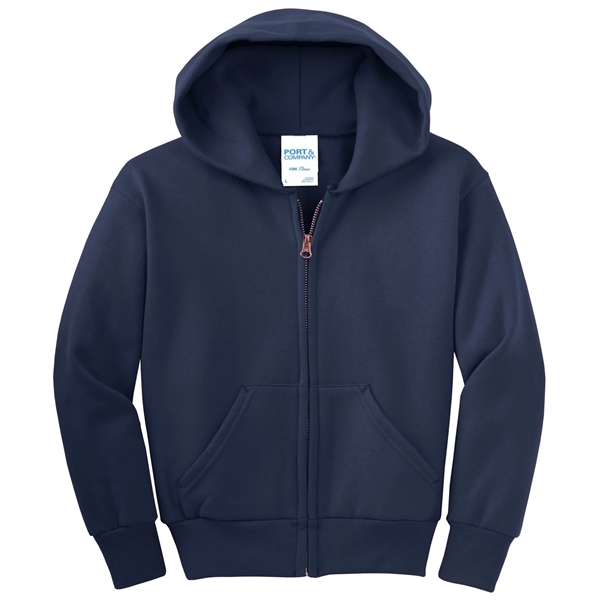 Port & Company - Youth Core Fleece Full-Zip Hooded Sweats...... from ASI 84863 SanMar