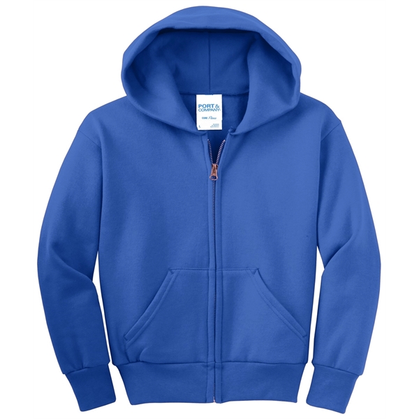 Port & Company - Youth Core Fleece Full-Zip Hooded Sweats...... from ASI 84863 SanMar