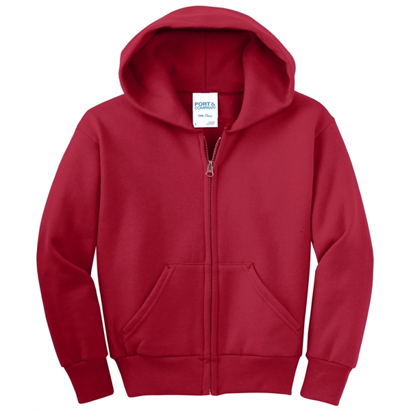 Port & Company - Youth Core Fleece Full-Zip Hooded Sweats...... from ASI 84863 SanMar
