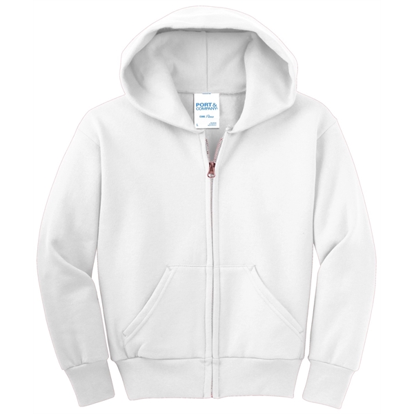 Port & Company - Youth Core Fleece Full-Zip Hooded Sweats...... from ASI 84863 SanMar