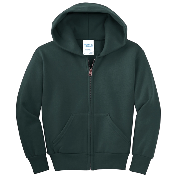 Port & Company - Youth Core Fleece Full-Zip Hooded Sweats...... from ASI 84863 SanMar