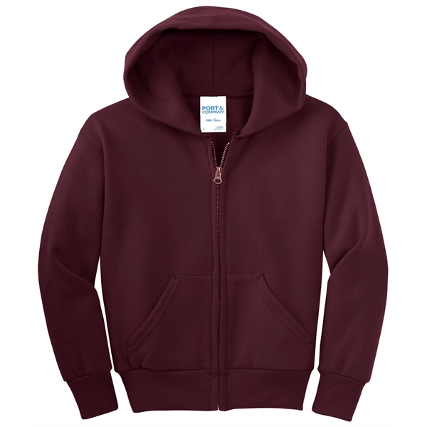Port & Company - Youth Core Fleece Full-Zip Hooded Sweats...... from ASI 84863 SanMar