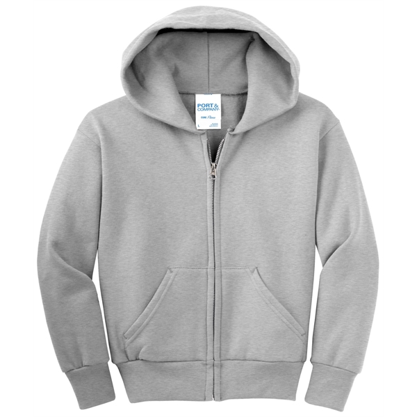 Port & Company - Youth Core Fleece Full-Zip Hooded Sweats...... from ASI 84863 SanMar
