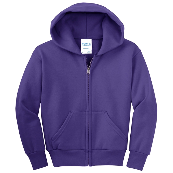 Port & Company - Youth Core Fleece Full-Zip Hooded Sweats...... from ASI 84863 SanMar