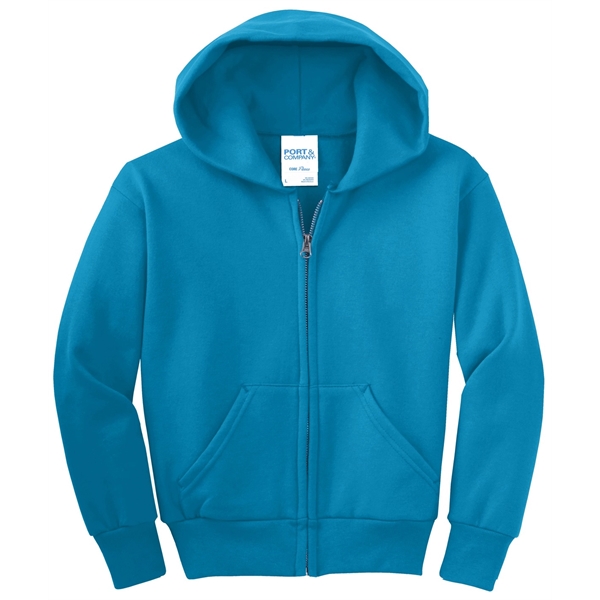 Port & Company - Youth Core Fleece Full-Zip Hooded Sweats...... from ASI 84863 SanMar