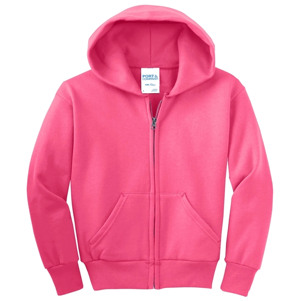 Port & Company - Youth Core Fleece Full-Zip Hooded Sweats...... from ASI 84863 SanMar