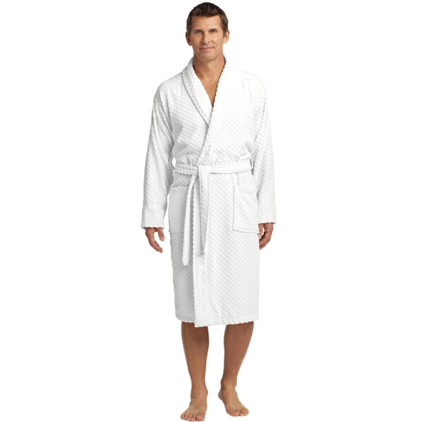 Port Authority Checkered Terry Shawl Collar Robe.... from ASI 84863 SanMar