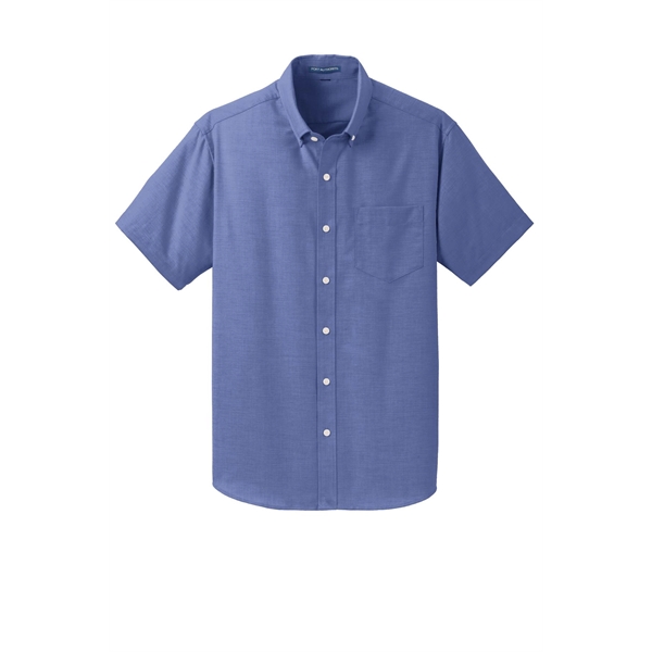Port Authority Short Sleeve SuperPro Oxford Shirt.... from ASI 84863 SanMar