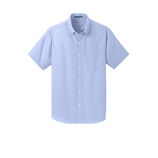 Port Authority Short Sleeve SuperPro Oxford Shirt.... from ASI 84863 SanMar
