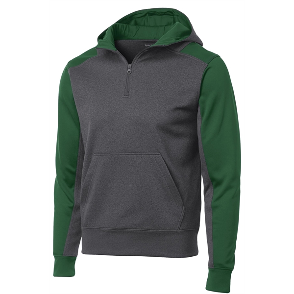 Sport-Tek Tech Fleece Colorblock 1/4-Zip Hooded Sweatshirt.... from ASI 84863 SanMar