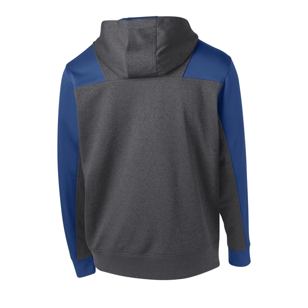 Sport-Tek Tech Fleece Colorblock 1/4-Zip Hooded Sweatshirt.... from ASI 84863 SanMar