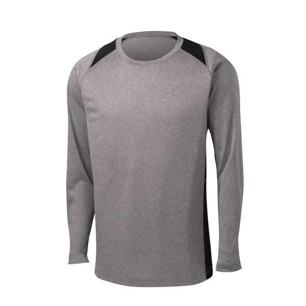 Sport-Tek Long Sleeve Heather Colorblock Contender Tee.... from ASI 84863 SanMar