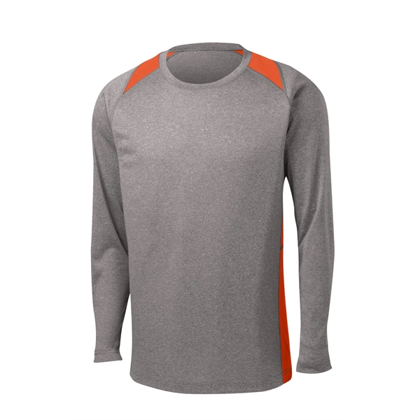 Sport-Tek Long Sleeve Heather Colorblock Contender Tee.... from ASI 84863 SanMar