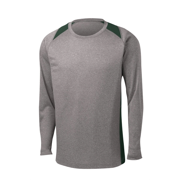 Sport-Tek Long Sleeve Heather Colorblock Contender Tee.... from ASI 84863 SanMar