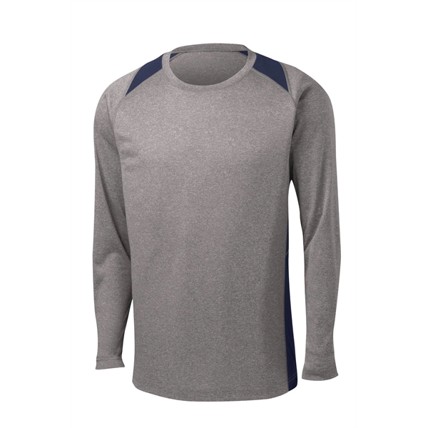 Sport-Tek Long Sleeve Heather Colorblock Contender Tee.... from ASI 84863 SanMar